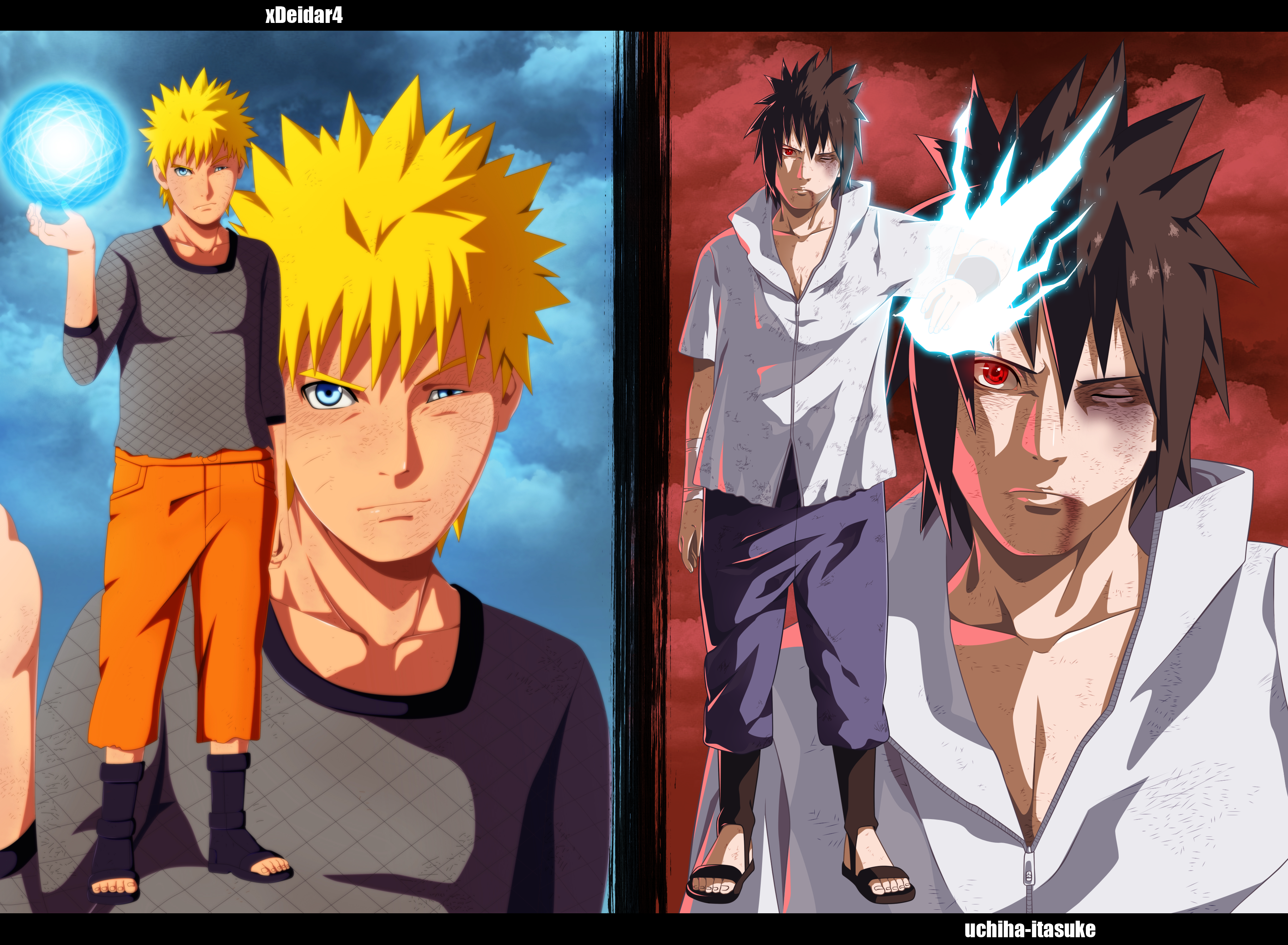 Naruto Vs Sasuke by xDeidar4 and Adriano-Arts : Naruto