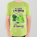St. Patrick's day parrot all over print shirt