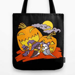 Cute birds halloween party tote bag