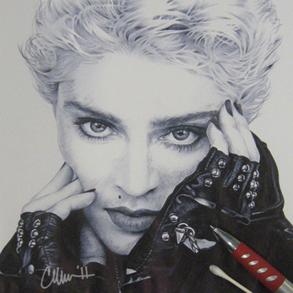 Madonna in Ballpoint Drawing by Live4ArtInLA