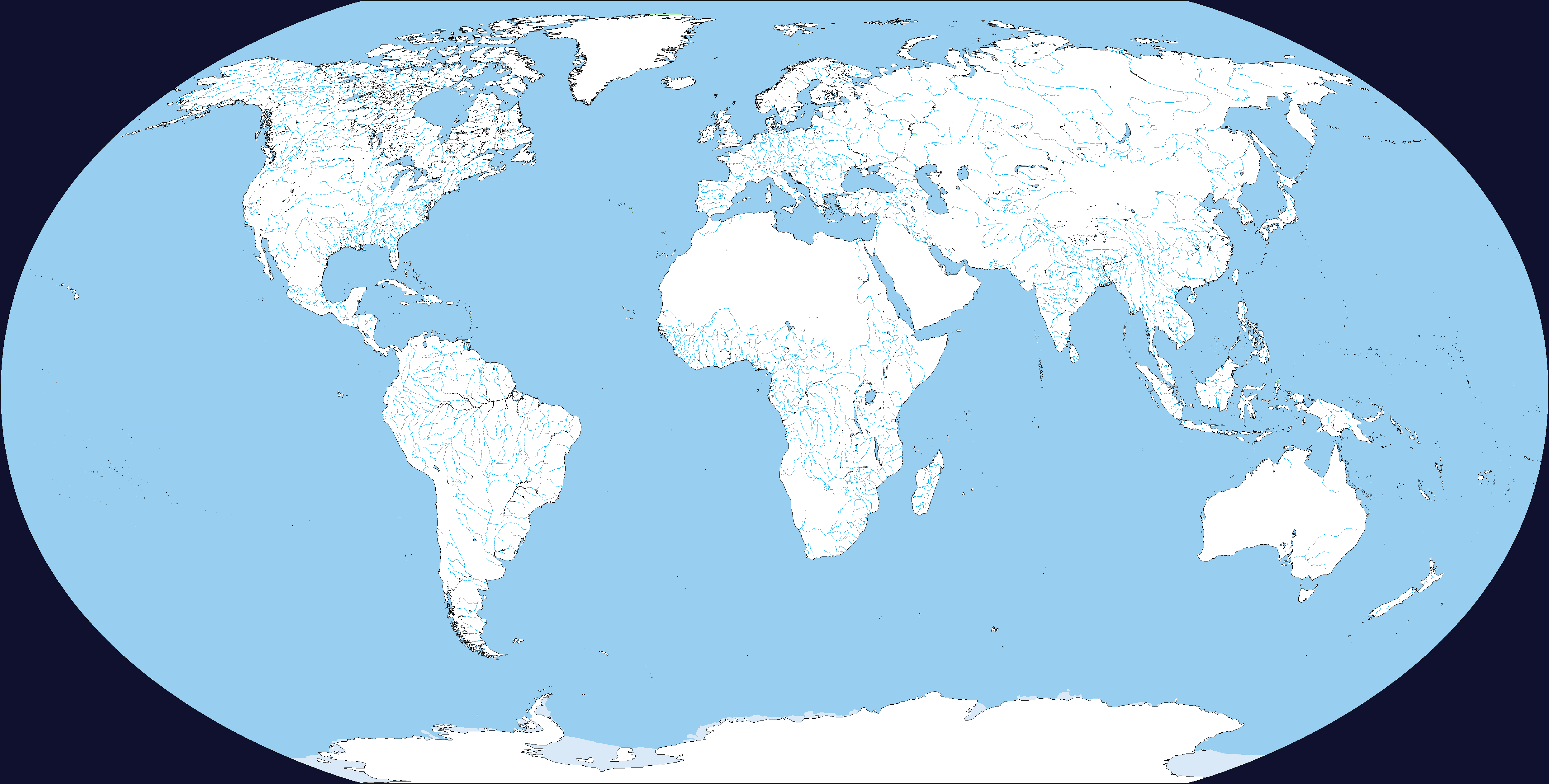 Basic World Map V 20 Rivers Only By Dinospain On Deviantart