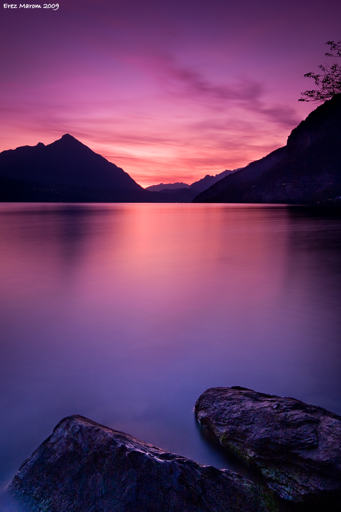 Lake Thun Sunset I by erezmarom on DeviantArt