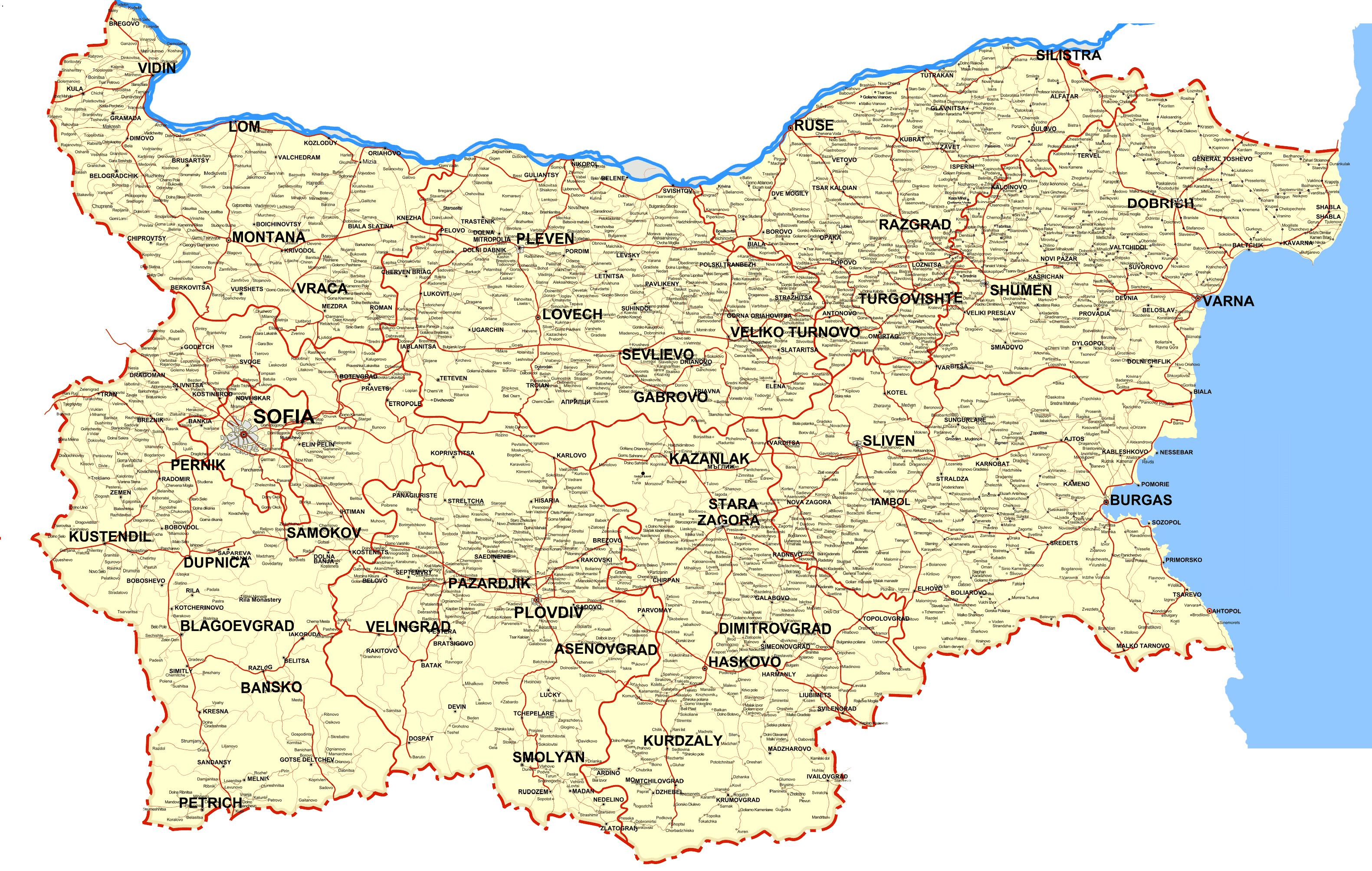 Detailed Bulgarian Map by Wearwolfaa on DeviantArt