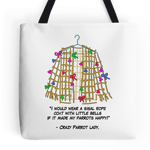 real crazy bird lady tote bag