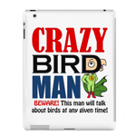 Crazy bird man iPad case