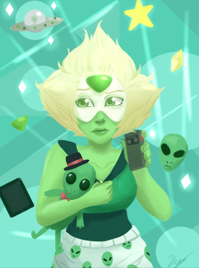 Peridot from steven universe. I drew this a few months ago