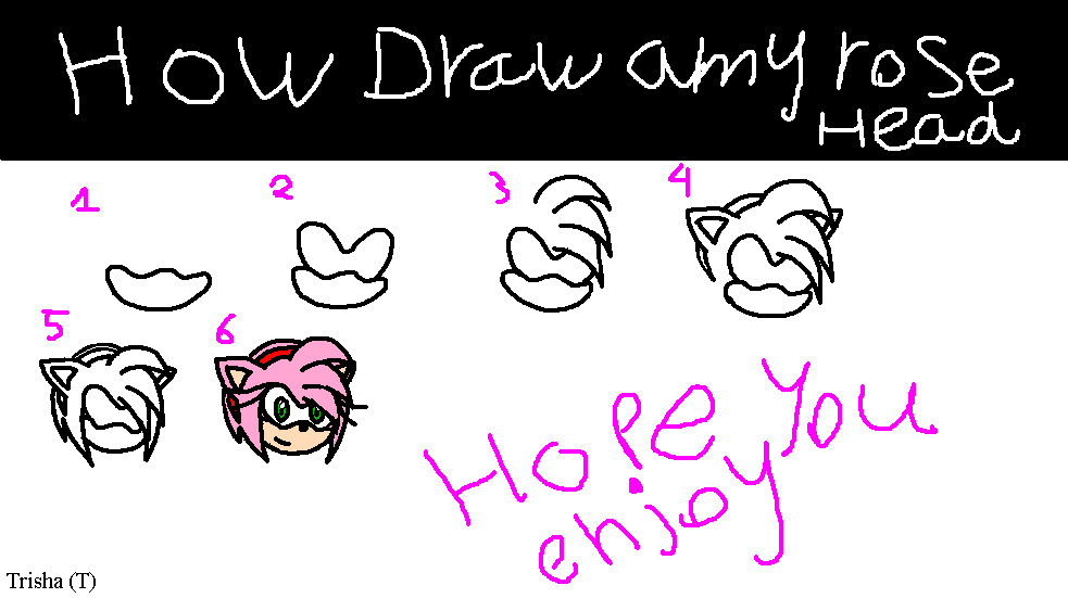 how to draw amy rose X3 by devilpunkgirlsBFFFs on DeviantArt
