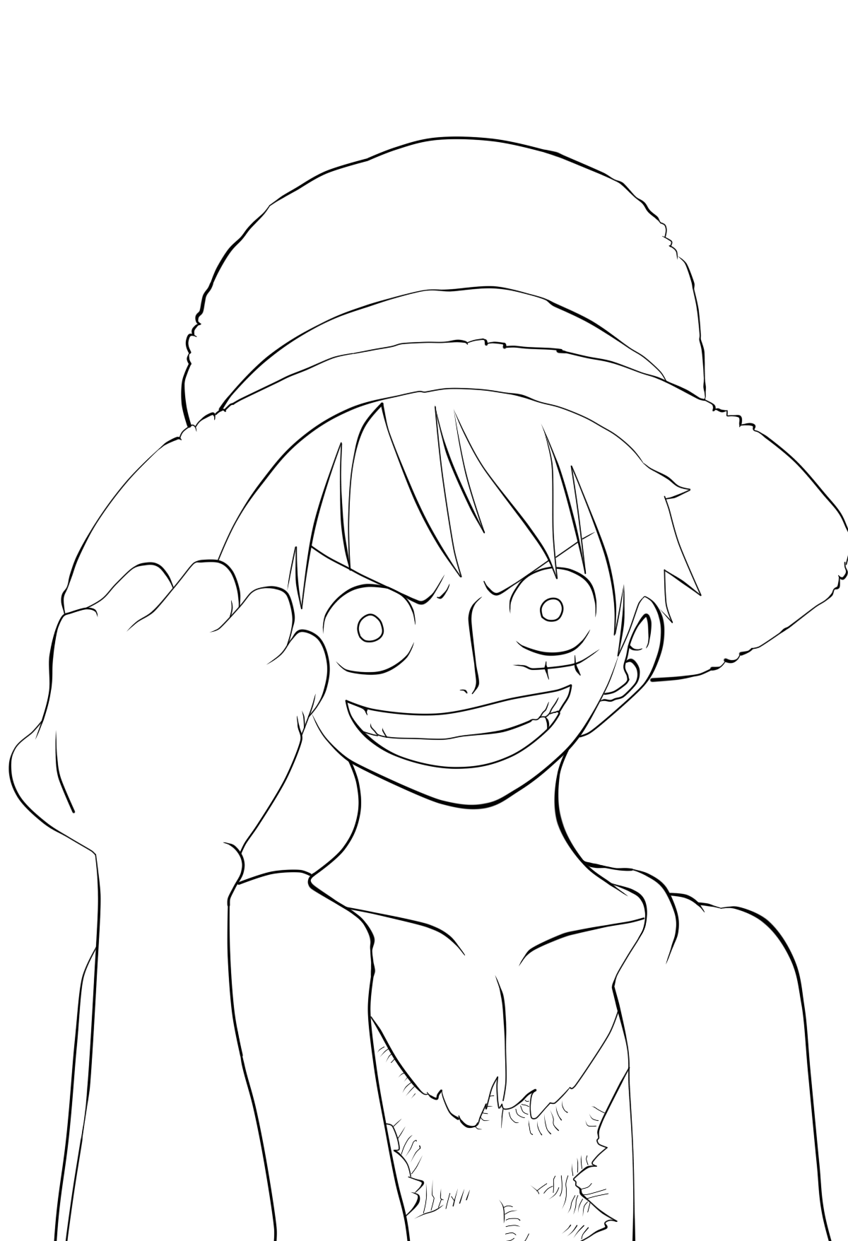 One Piece Luffy Coloring Pages