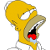 Homer Simpson mouth saliva hungry Icon