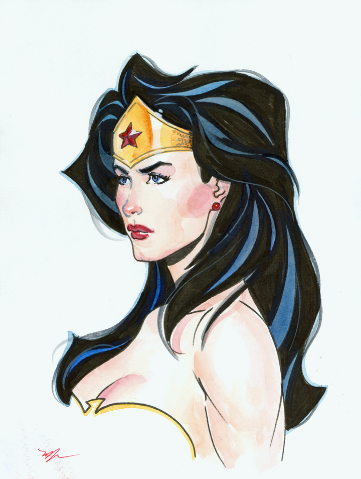 Wonder Woman watercolor by MichaelDooney