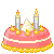 Cream Tower Cake with candles 50x50 icon