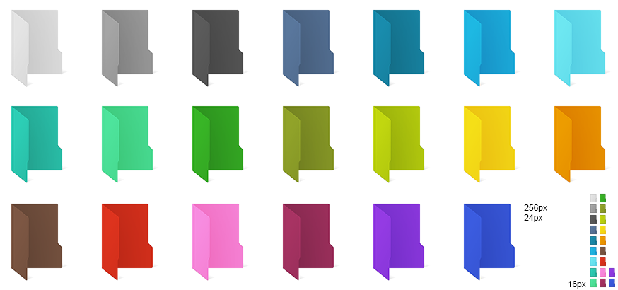 color folders windows 10 free download