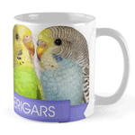 I Love Budgerigars Realistic Painting Mug
