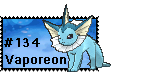 Pokemon X/Y Stamp: Vaporeon by FableDreams