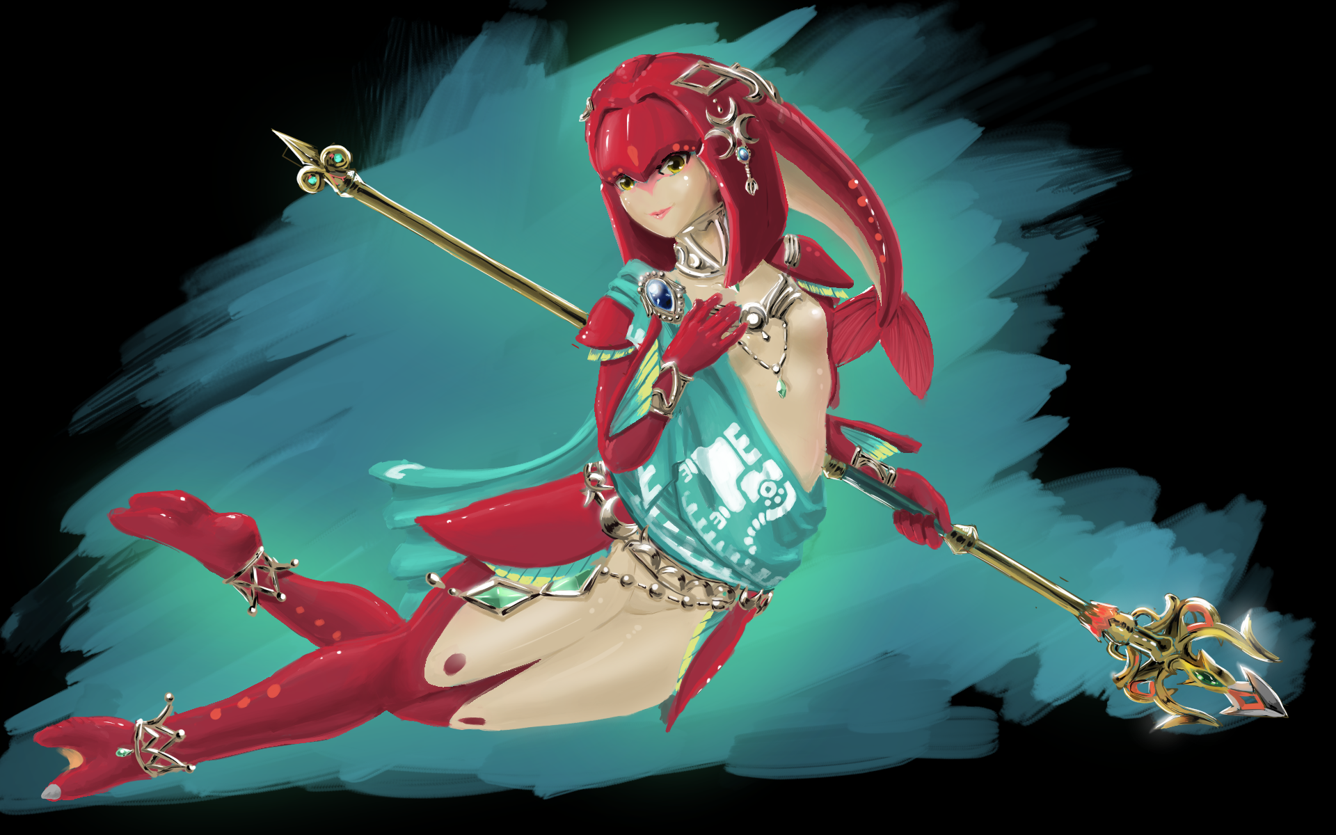 Mipha [Zelda] [Human] [Trapped in darkness, serving to protect] Minecraft Skin