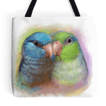 Pacific Parrotlet Parrot Realistic Painting Tote Bag
