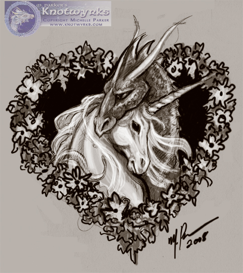 Dragon-Unicorn Heart by MPFitzpatrick on DeviantArt