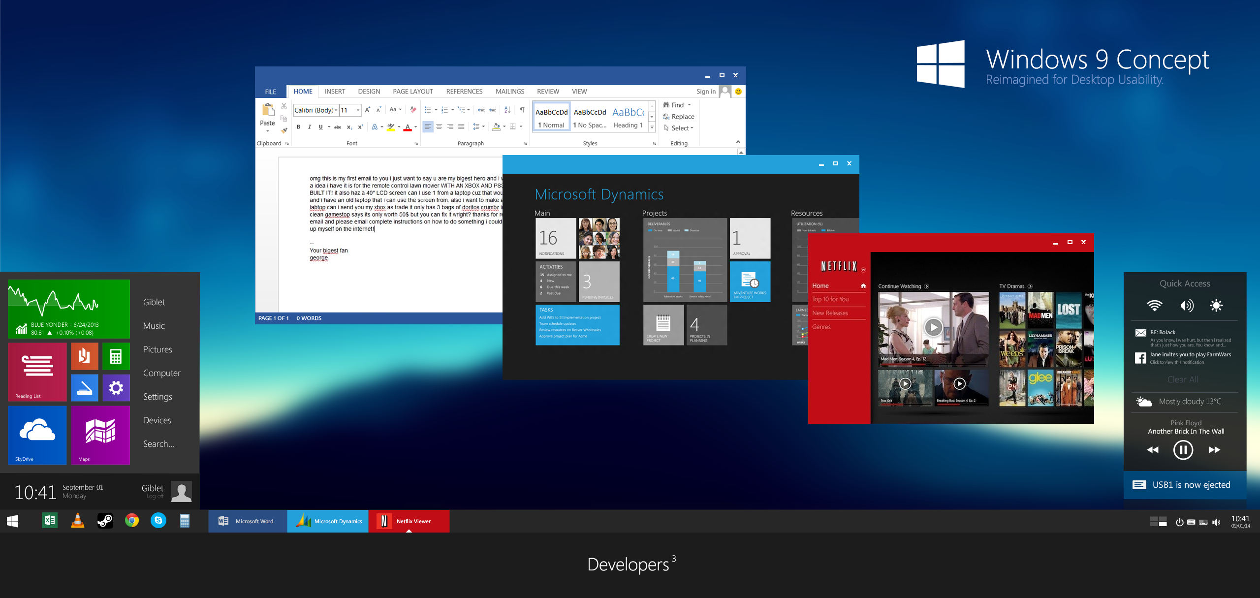 Windows 9 Concept BETA2 by fediaFedia on DeviantArt
