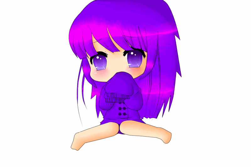 Purple chibi  sad  by BluePurpleSky on DeviantArt