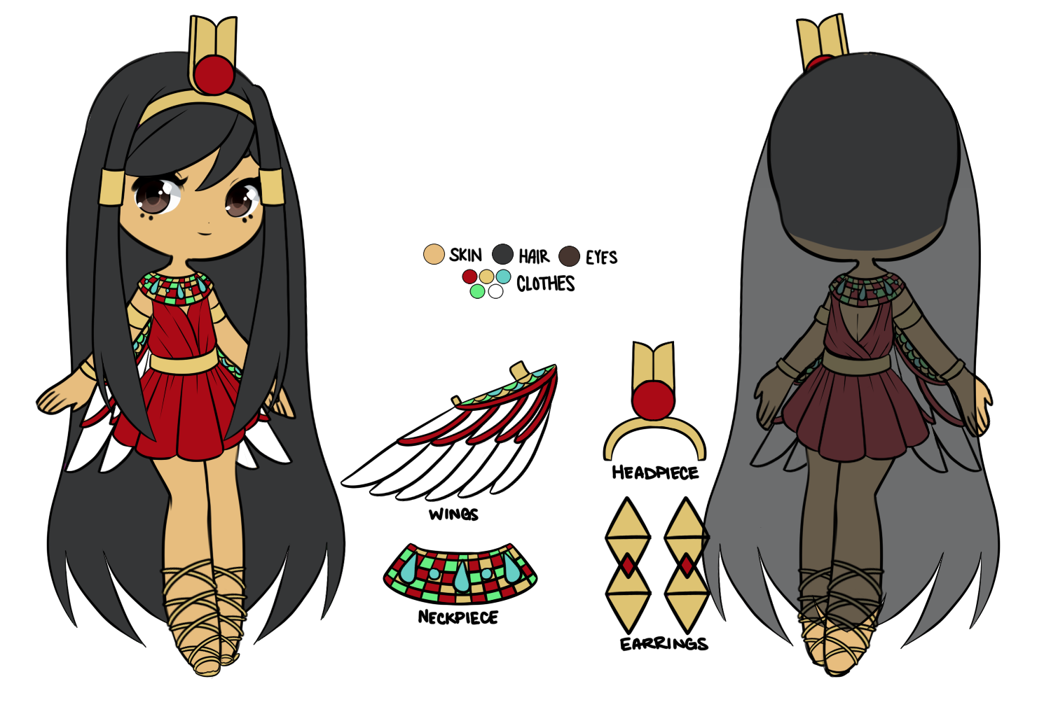 Isis Reference Sheet School Goddess Form By Memiha On