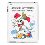 Funny snowy owl santa meme iPad case