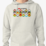 Cute lovebird color mutations cartoon hoodie