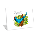 Talking ringneck parrot laptop skin