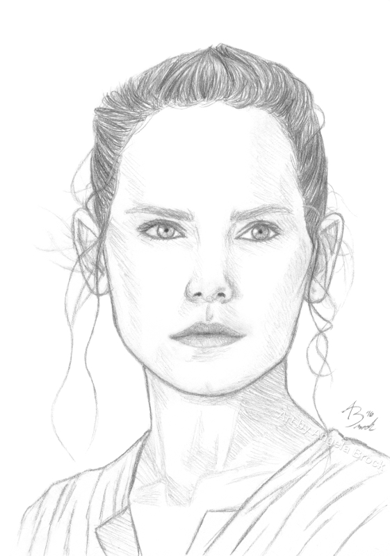 Sketch of Rey by AngelynnB on DeviantArt