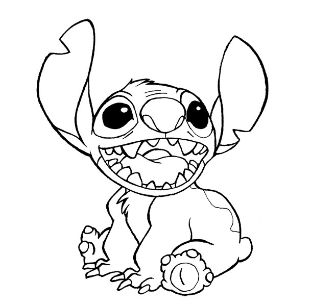 Stitch Drawing Outline Cute