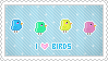 Stamp: I love Birds by apparate