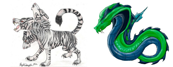 Tigres-Lobo Tricéfalos, por StupidNoodleCat y Serpientes Rúnicas, por Sara-a2