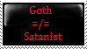 Goth Does Not Mean Satanist stamp by KathytheGoth
