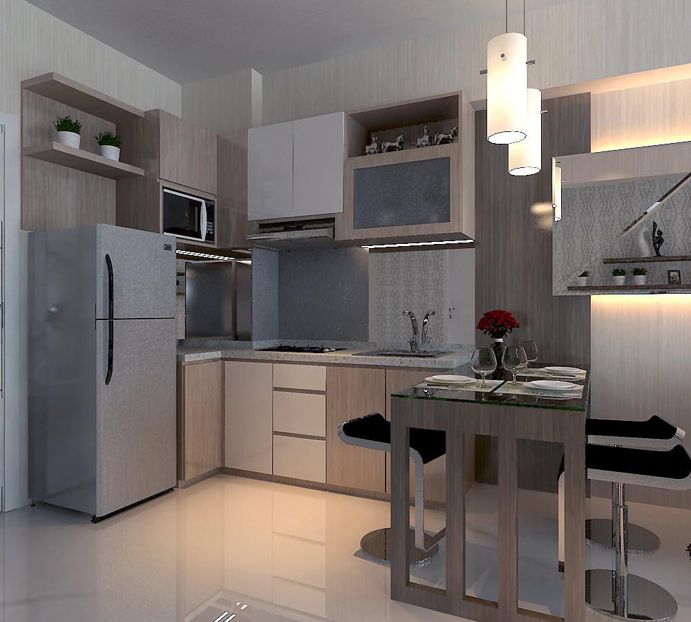 Design Interior Kitchen  Set  Apartment Surabaya  by 
