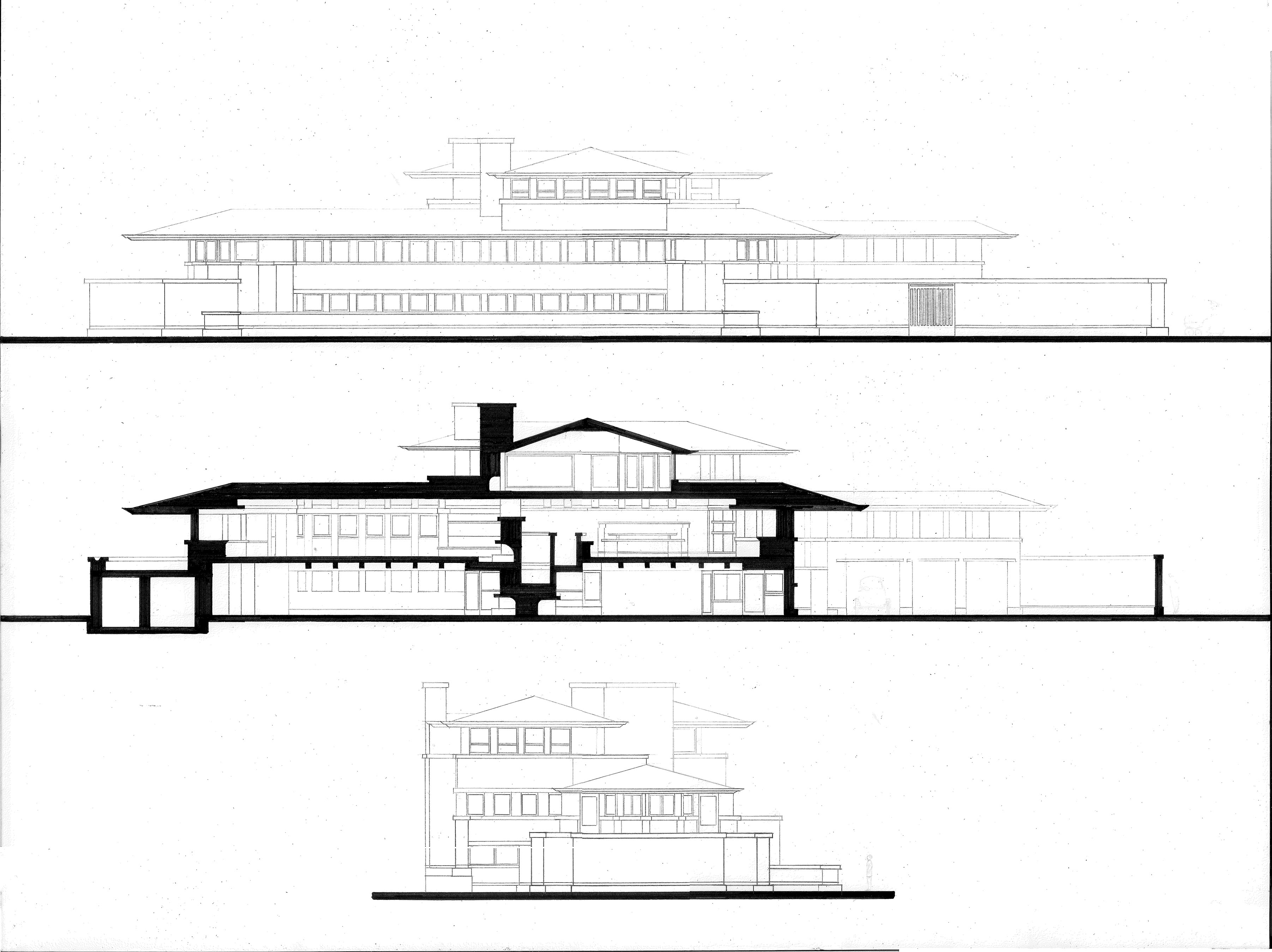 Hand drafting ink/graphite FLW Robie House by williamtonos on DeviantArt