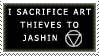 Sacrifice to Jashin stamp by zelos22