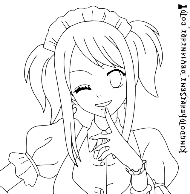 Maid Lucy Line Art by KingdomHeartsENT on DeviantArt