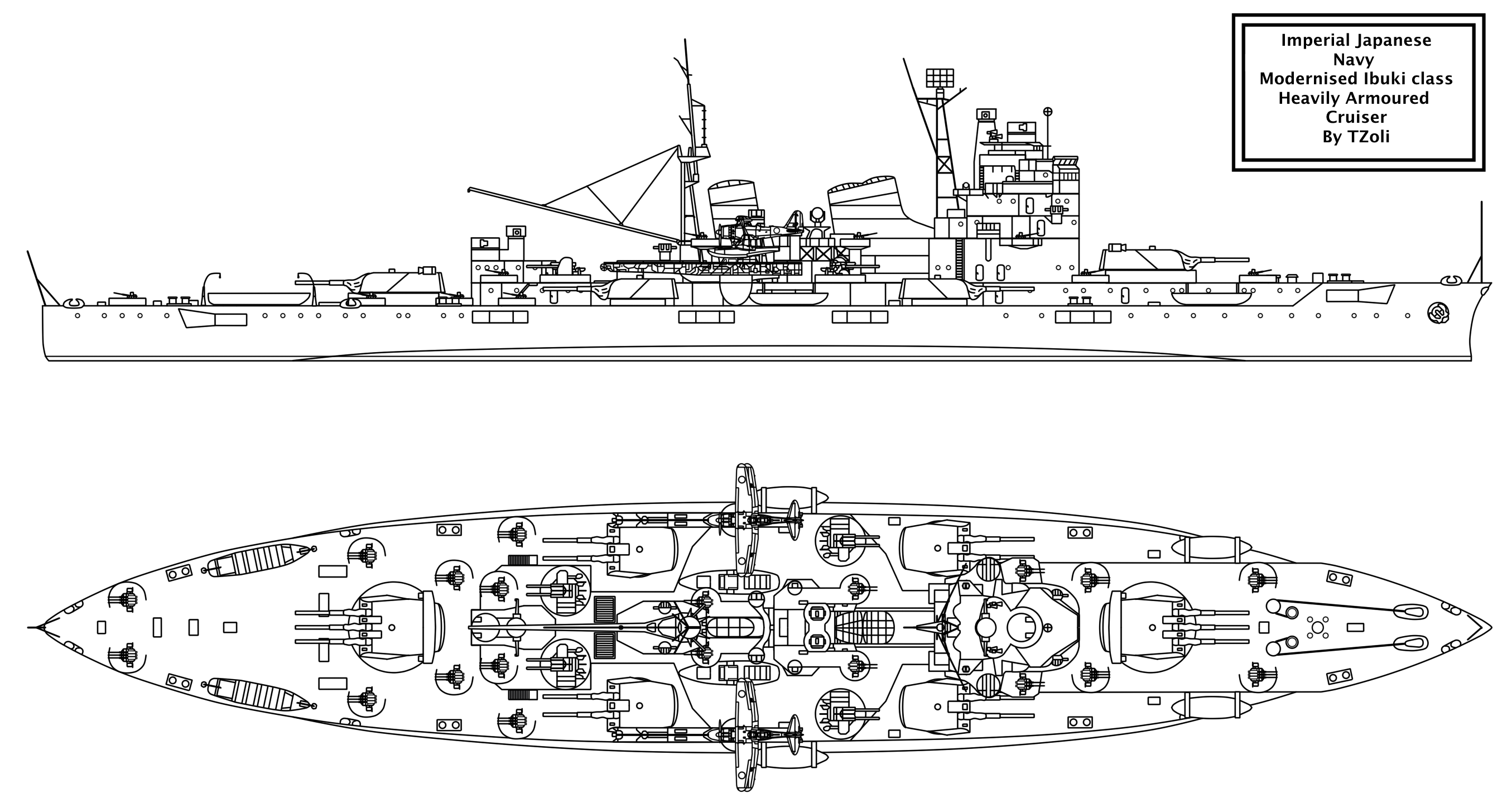 Modernised Ibuki class Cruiser by Tzoli on DeviantArt