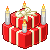 Gift Box Cake with candles 50x50 icon