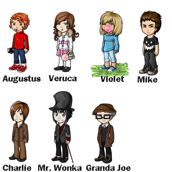 Charlie and the characters by PhysicalGaGacreature on DeviantArt