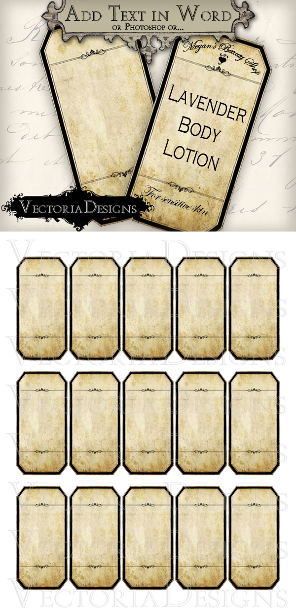 Printable Blank Apothecary Labels by VectoriaDesigns on DeviantArt