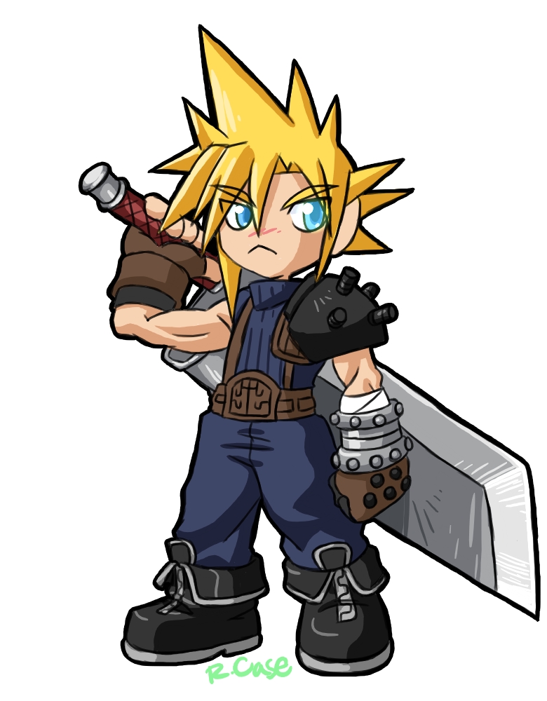 Cloud Strife remake from FF7 or final fantasy 7