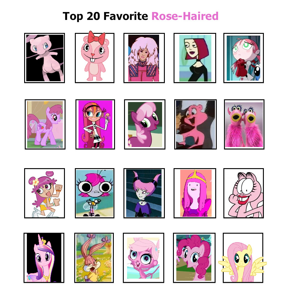 My Top 20 Favorite Rose-Haired Characters by SithVampireMaster27 on