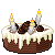 Dark Chocolate Cake Type 7 with candles 50x50 icon