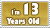 I'm 13 Years Old STAMP by FJLink