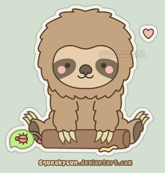 Fluffy Sloth by SqueakyToybox on DeviantArt