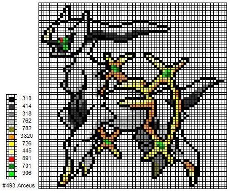 Solgaleo Pixel Art Grid