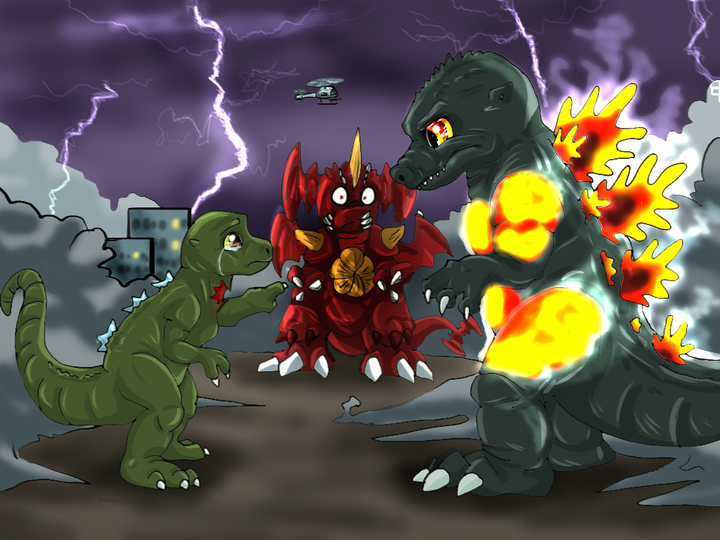 Godzilla vs Destroyah by Natsuakai on DeviantArt