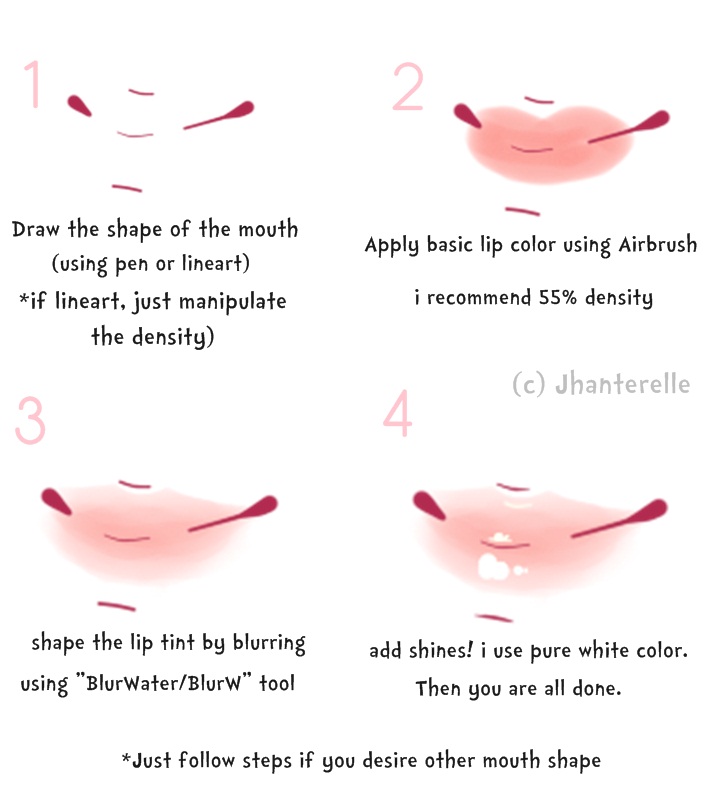 How To Draw Smiling Lips Anime - Howto Techno