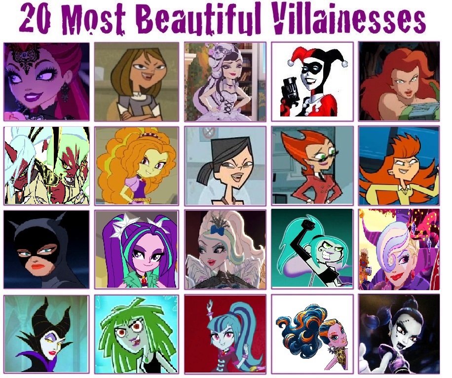 Top 20 Beautiful Villains by PrincessGemSquirrel on DeviantArt