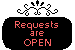 FREE Classy Status button: Requests are open by koffeelam